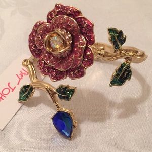 Betsey Johnson Rose Hinged Bracelet